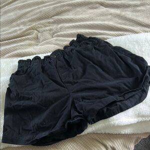 H&M Charcoal Gathered Waist Shorts